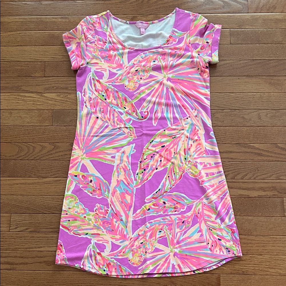 Lilly Pulitzer Pink Tropical Print Shift Dress